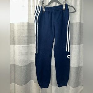 Boys youth Blue & white Adidas jogging pants